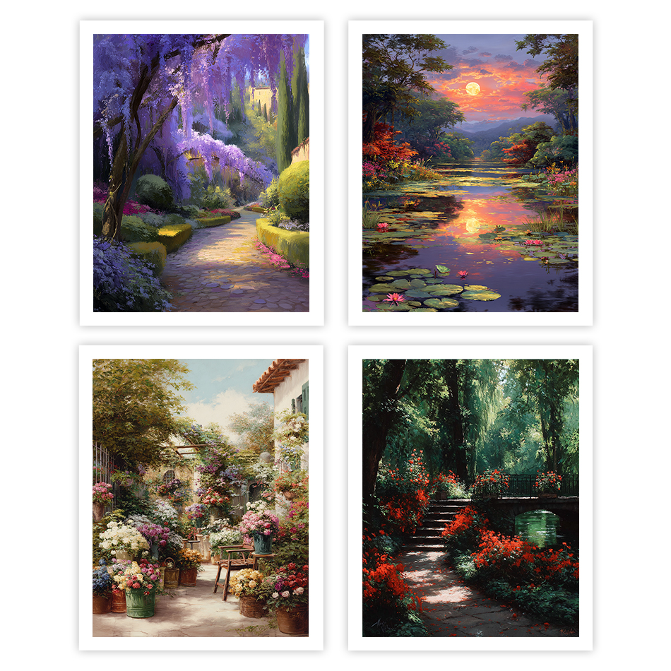 Art Craft Display - GATYZTORY Painting By Numbers Acrylic Garden