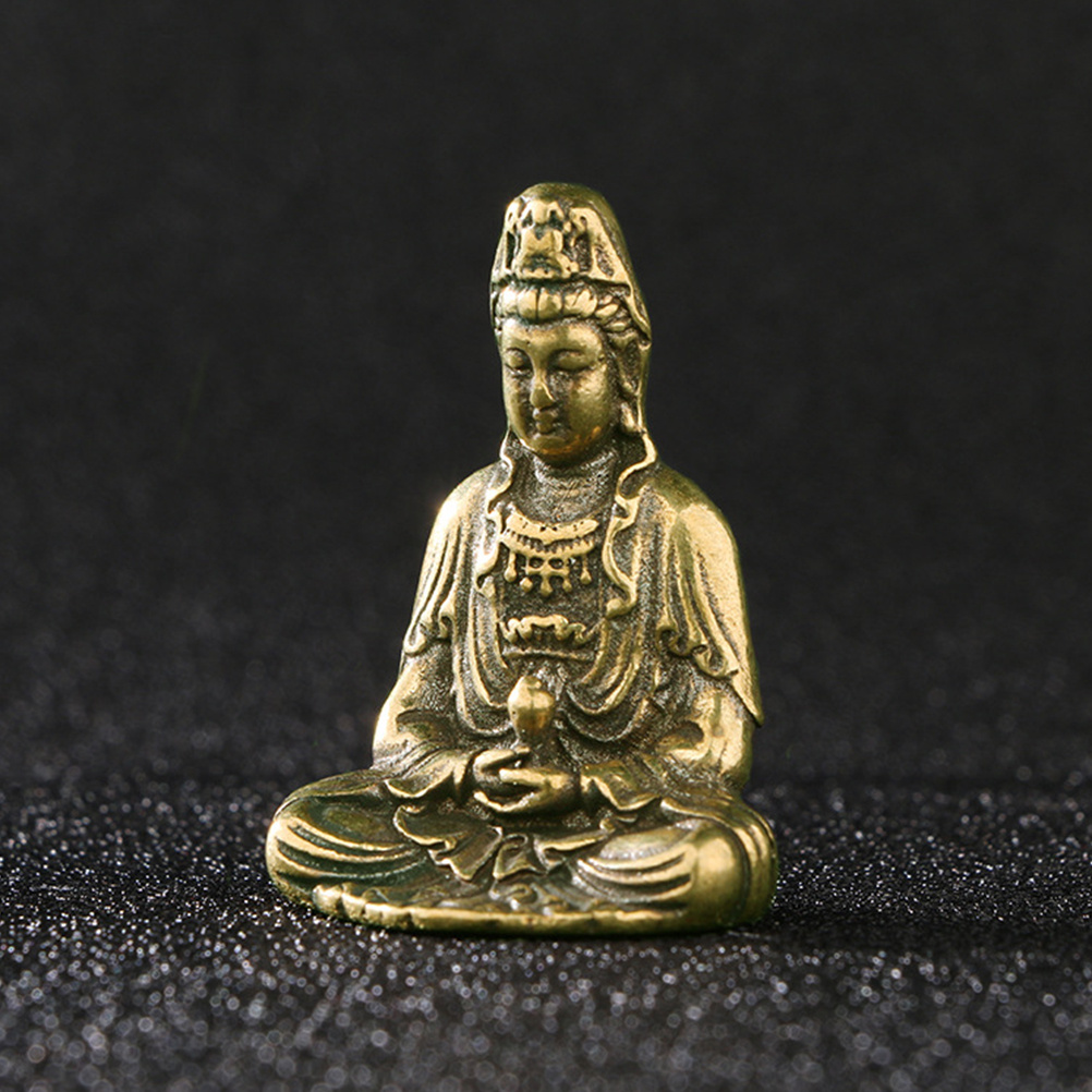 Art Craft Activity - Brass Avalokitesvara Buddha Ornament Exquisite Indoor