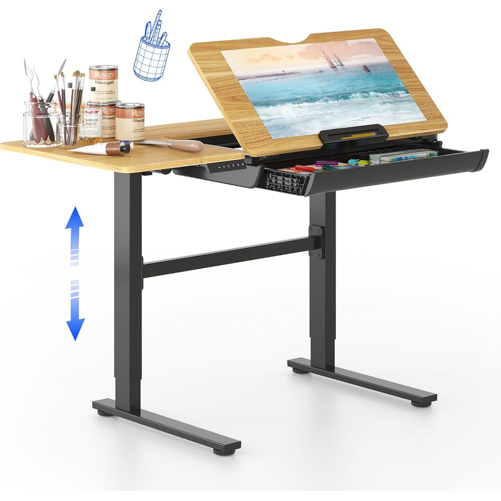 Art & Craft On Wild Animals For Preschoolers - Adjustable Height Electric Standing Desk, 47.2x23.6,