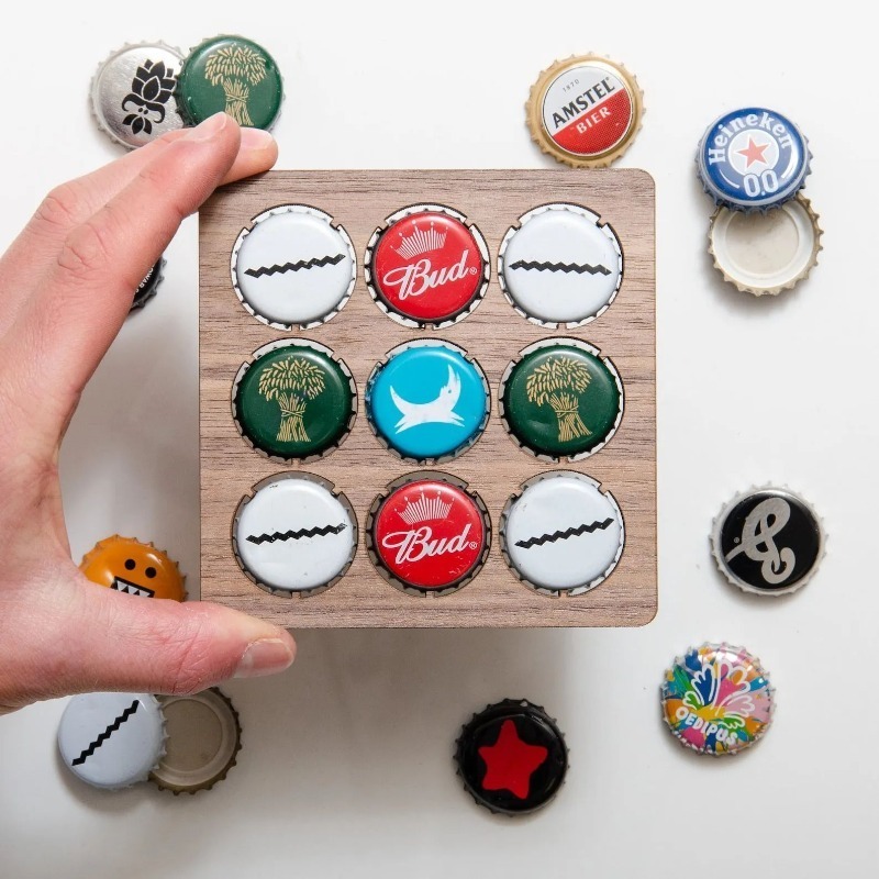 Art Craft Display - Wood Beer Cap Collector Coaster Beer