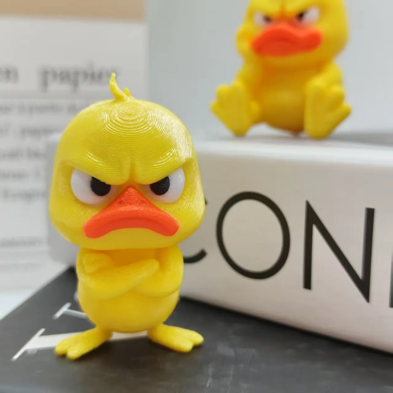 Art Craft Duck - 3D Printing Angry Yellow Duck Statue