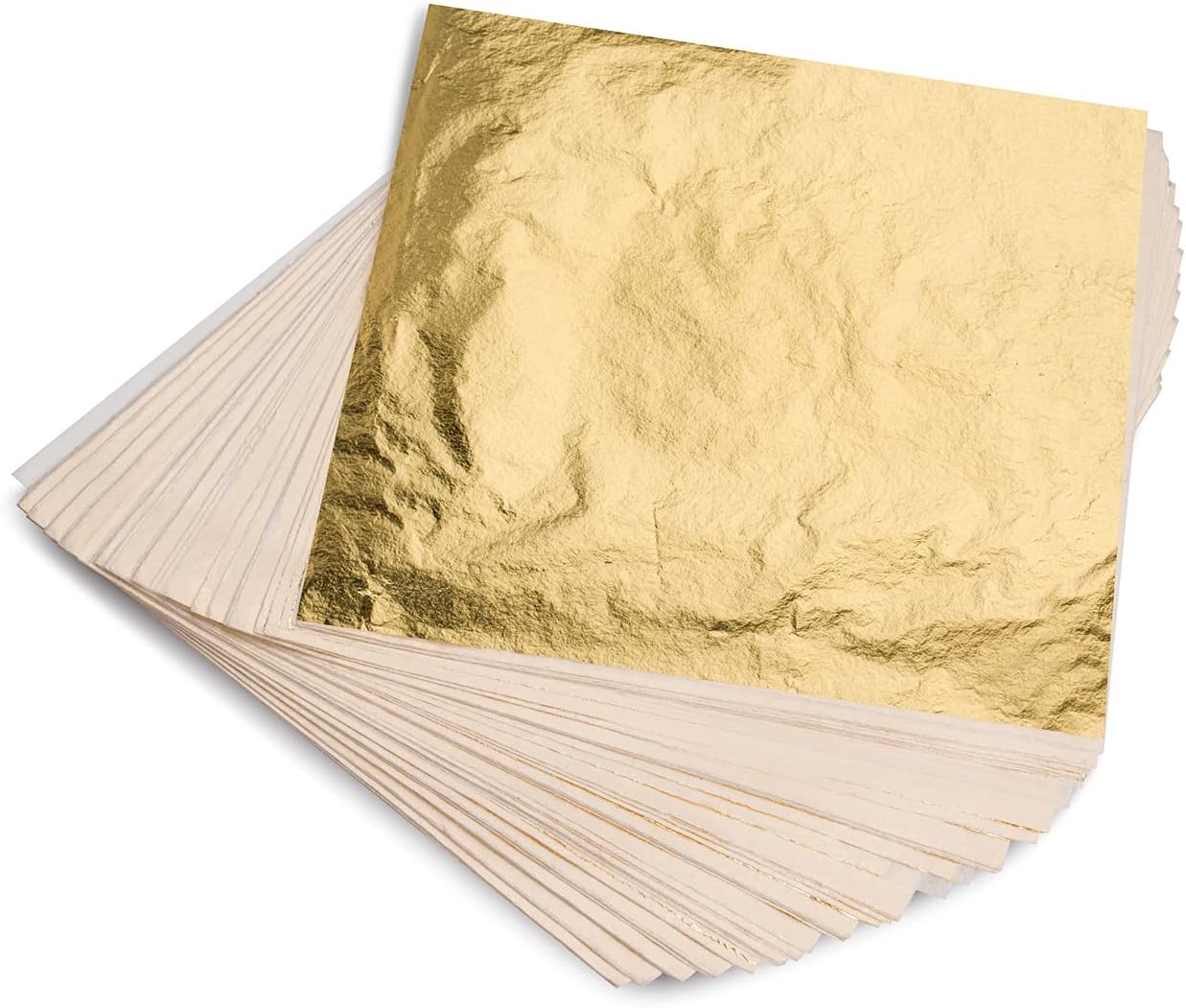 Art Craft Leaves - 100 Gold Leaf Sheets 14x14 cm