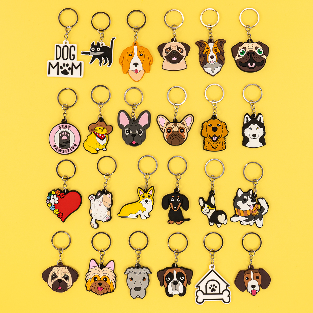 Art Craft Duck - 20PCS Cute Animal Keychain Kawaii Dogs