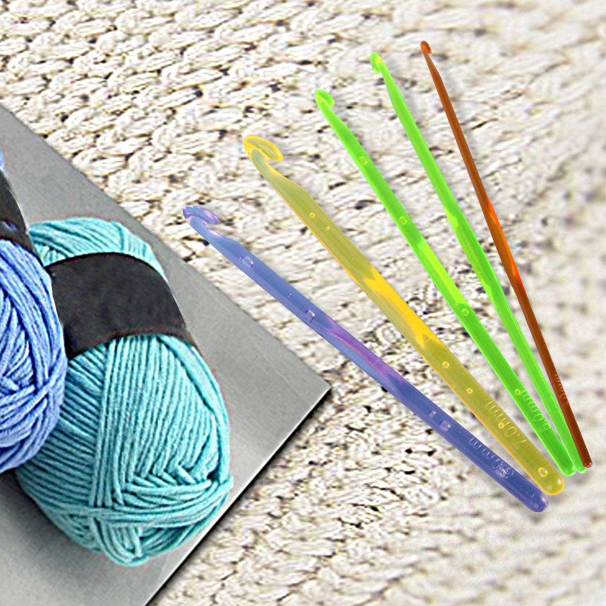 9Pcs Colorful Crochet Hooks Pl - Crochet Hook Set 评论和价格