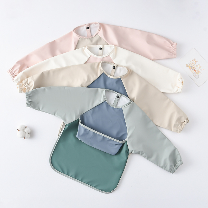 Kids Baby Long Sleeved PU Bibs - Art Craft 6 Year Old 评论和价格
