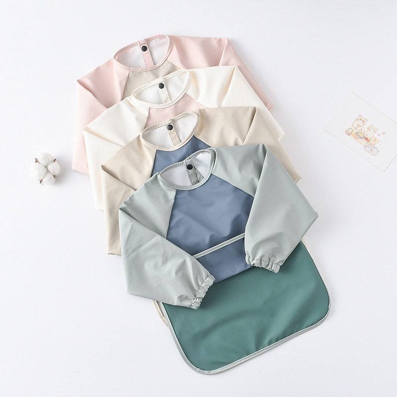 Kids Baby Long Sleeved PU Bibs - Art Craft 6 Year Old 评论和价格