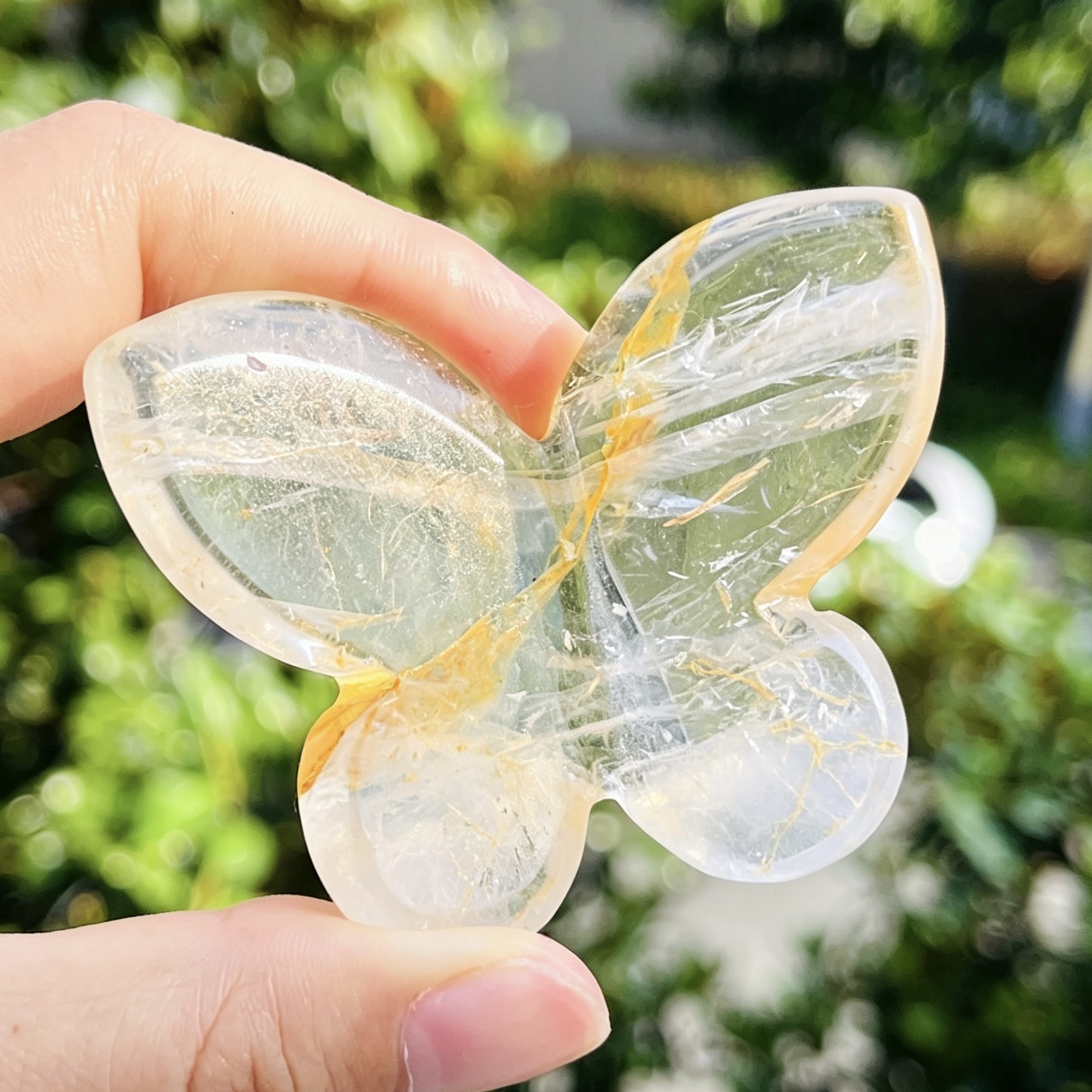 1pc Hand-Carved 3D Crystal But - Art Craft Mother'S Day 评论和价格