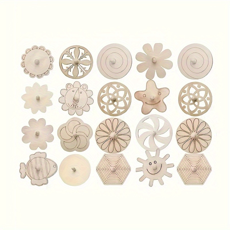 16pcs Wooden Spinning Top Craf - Art Craft Ideas For Kids 评论和价格