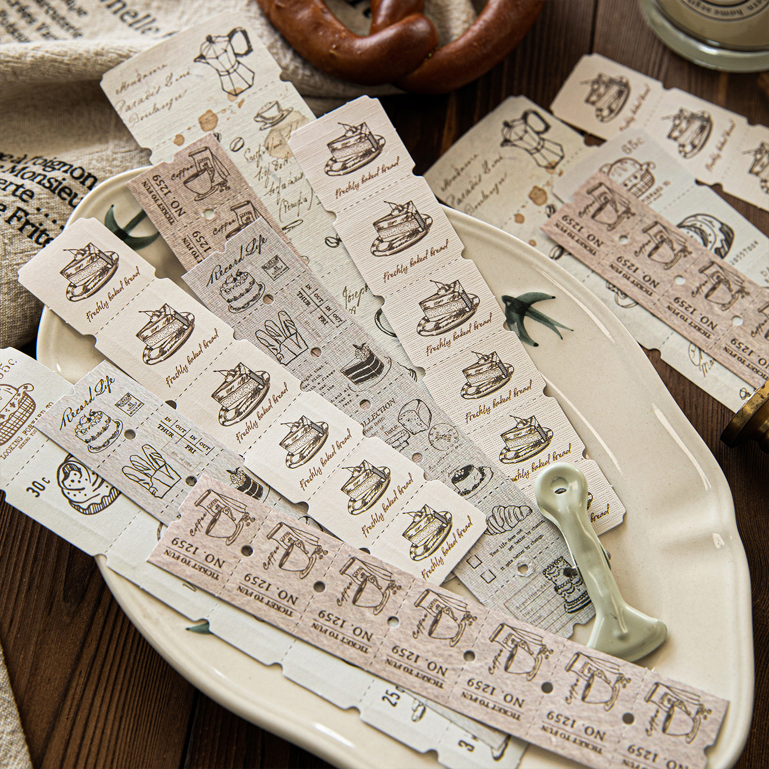 10pcs Retro Label Strip Sticke - Art Craft 6 Year Old 评论和价格