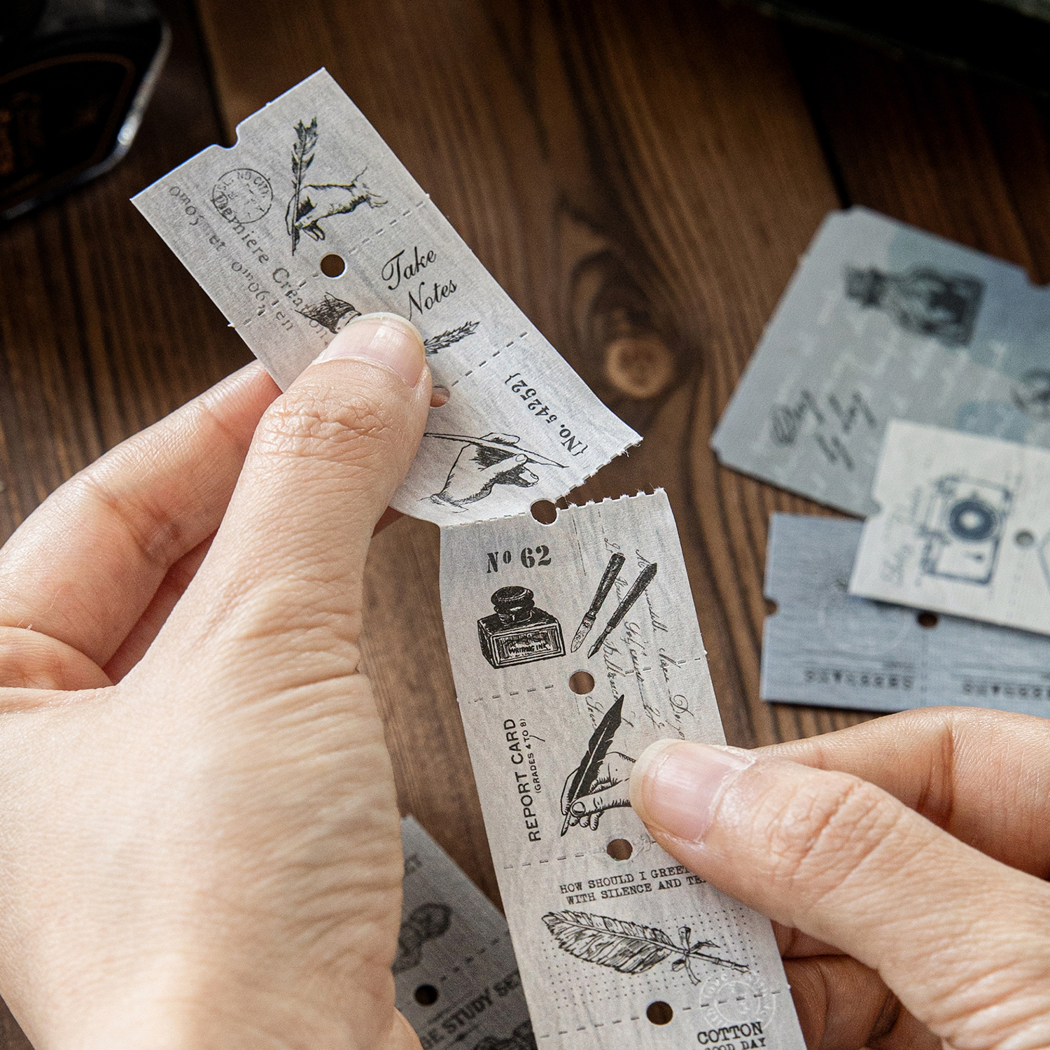 10pcs Retro Label Strip Sticke - Art Craft 6 Year Old 评论和价格