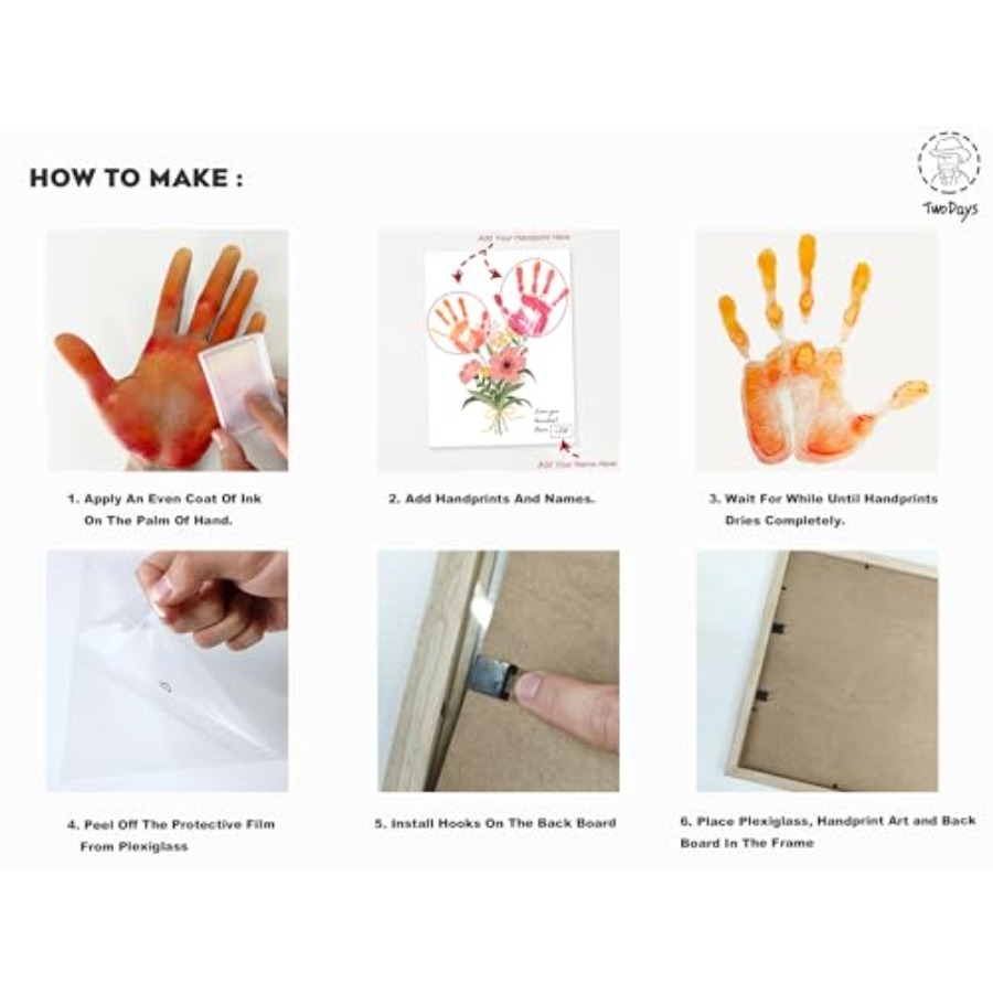 Flower Bouquet Handprint Art C - Art & Craft On Wild Animals For Preschoolers 评论和价格