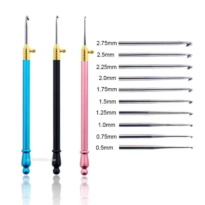 11Pcs/Set Interchangeable Croc - Crochet Hook Set 评论和价格