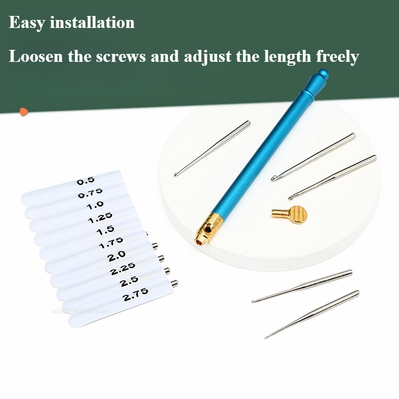 11Pcs/Set Interchangeable Croc - Crochet Hook Set 评论和价格