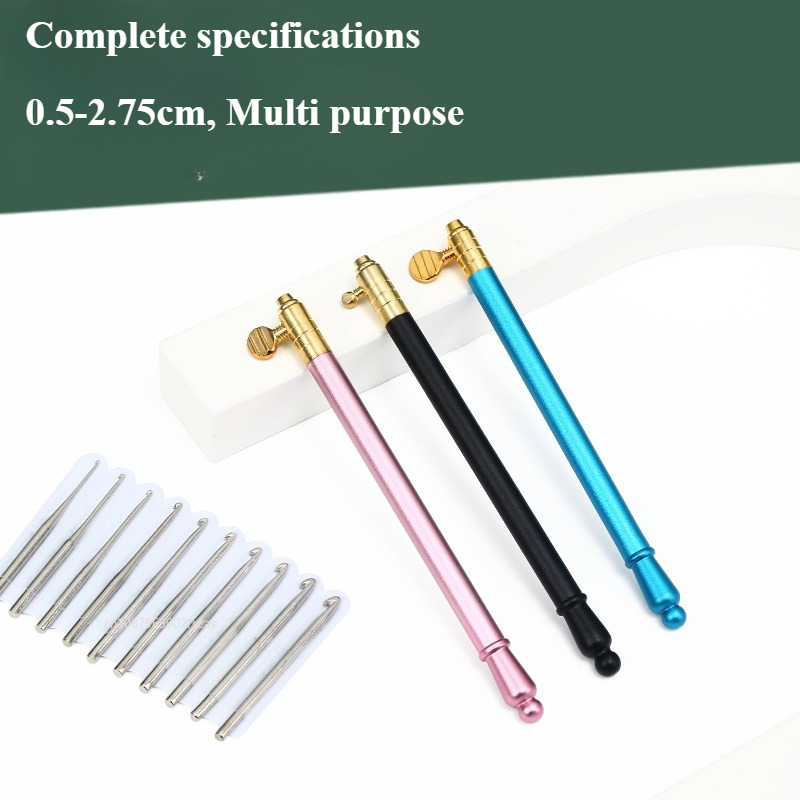 11Pcs/Set Interchangeable Croc - Crochet Hook Set 评论和价格