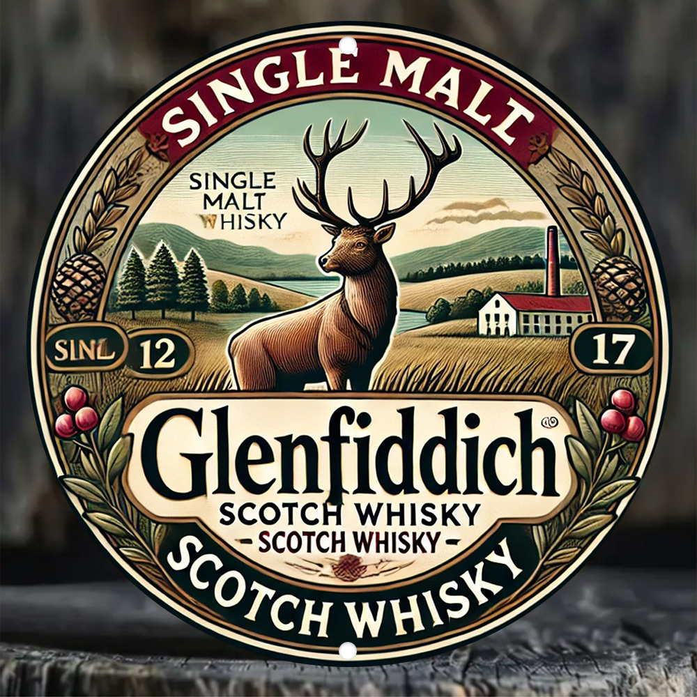 2D flat, Glenfiddich Scotch wh - Art Craft Movement 评论和价格