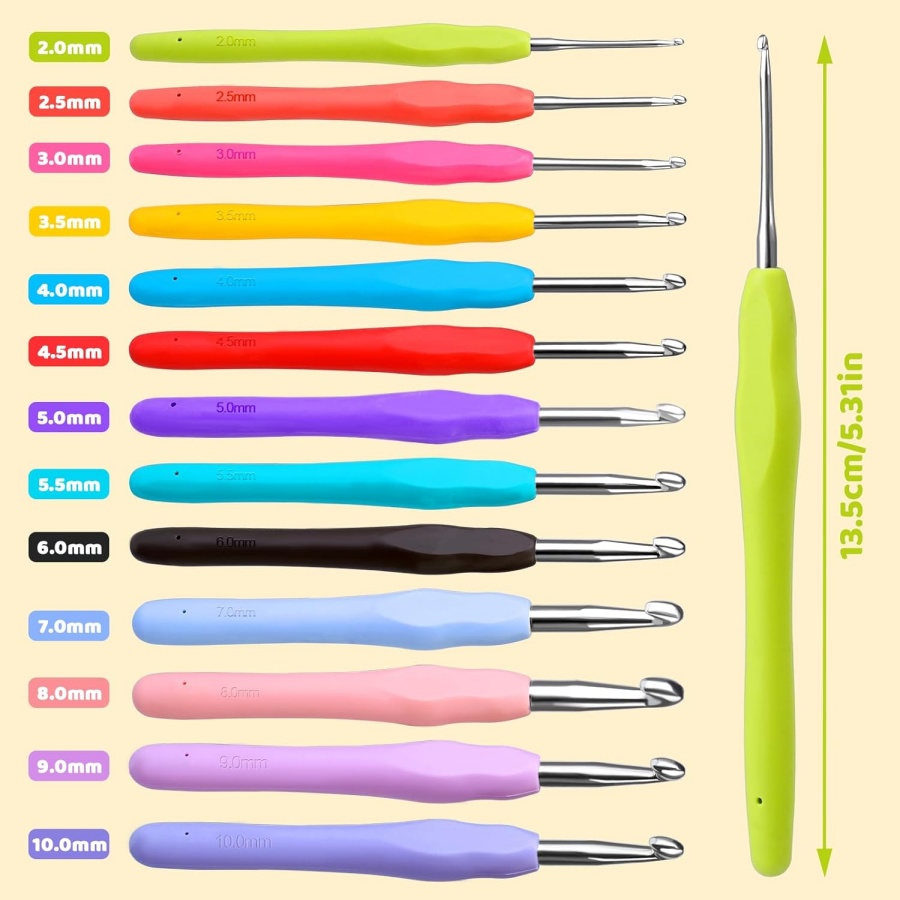 MIUSIE Colorful Crochet Hooks  - Crochet Hook Set 评论和价格