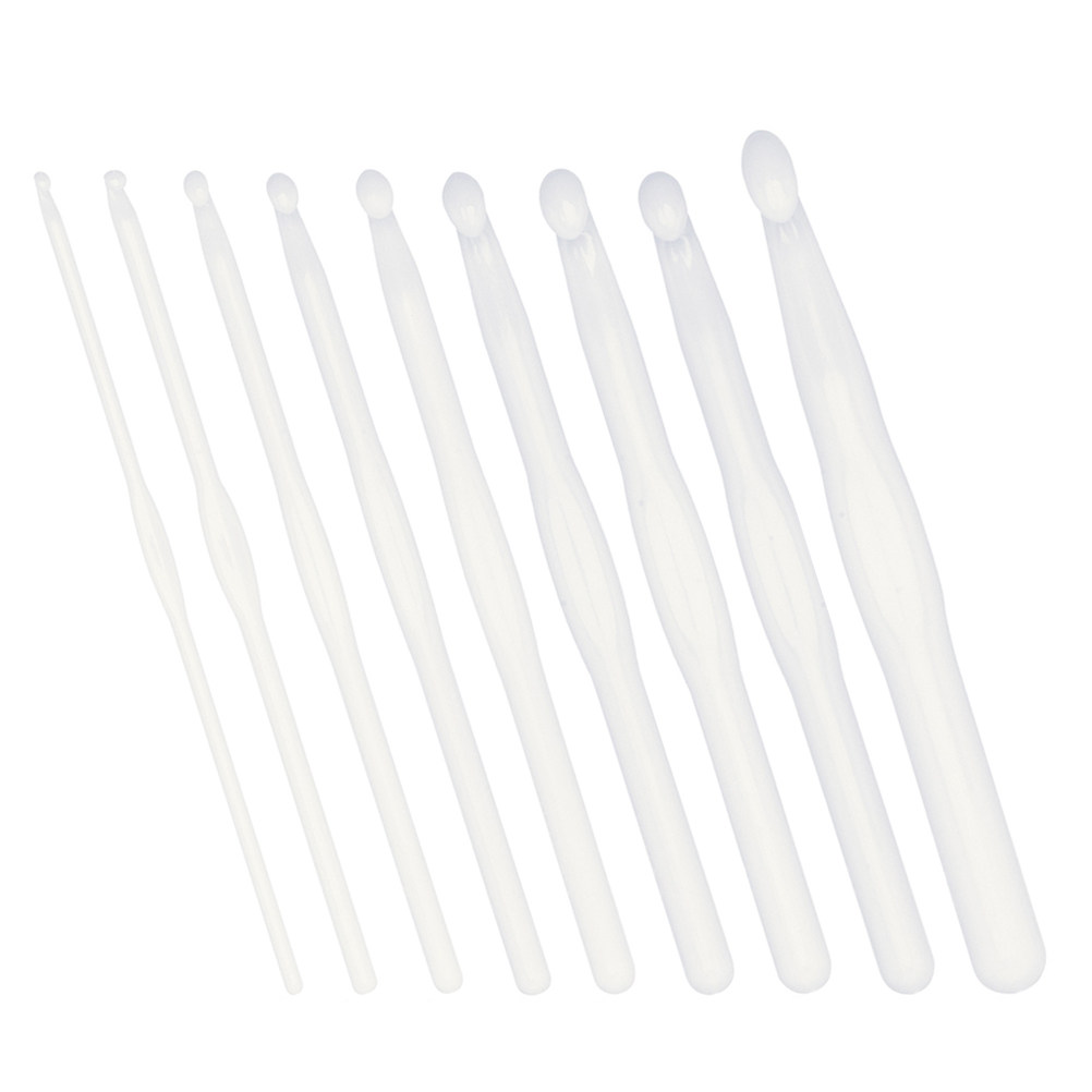 9Pcs Smooth Plastic Crochet Ho - Crochet Hook Set 评论和价格