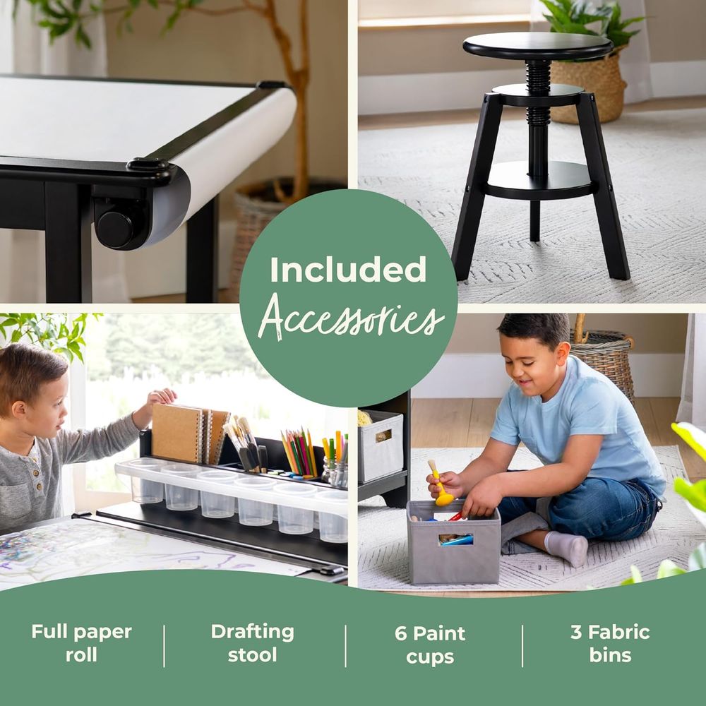 3-in-1 Children's Art Table an - Art & Craft On Wild Animals For Preschoolers 评论和价格