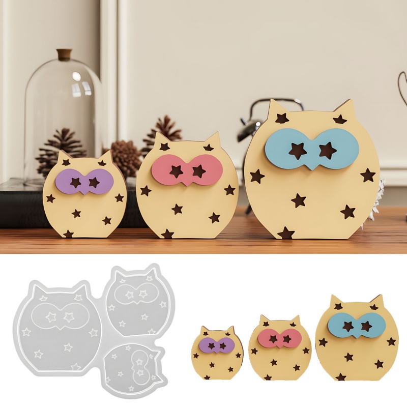 Owl Desktop Ornament Silicone  - Art Craft Show 评论和价格