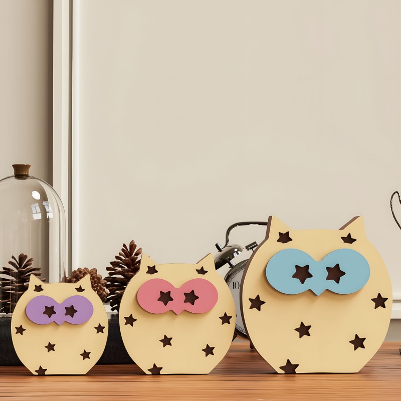 Owl Desktop Ornament Silicone  - Art Craft Show 评论和价格
