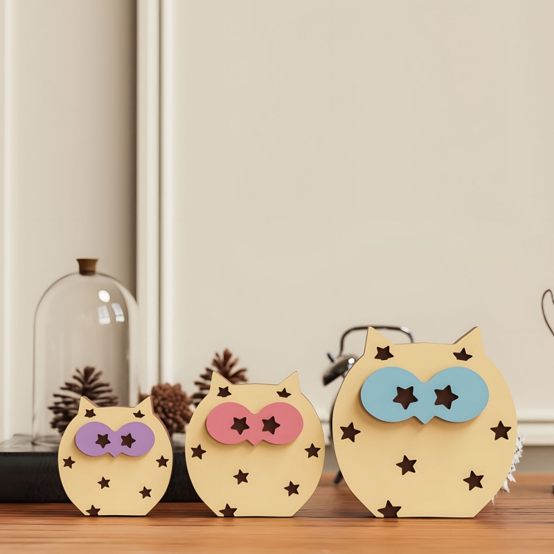 Owl Desktop Ornament Silicone  - Art Craft Show 评论和价格