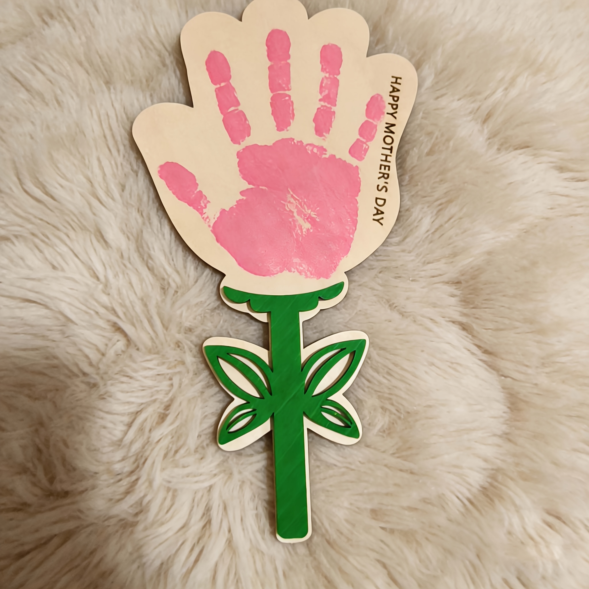 Mother’s Day Wooden Handprint  - Art Craft Mother'S Day 评论和价格
