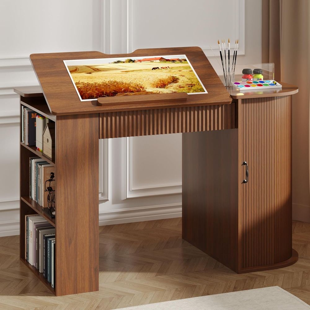 Storage Cabinet Desk with Draw - Art & Craft On Wild Animals For Preschoolers 评论和价格