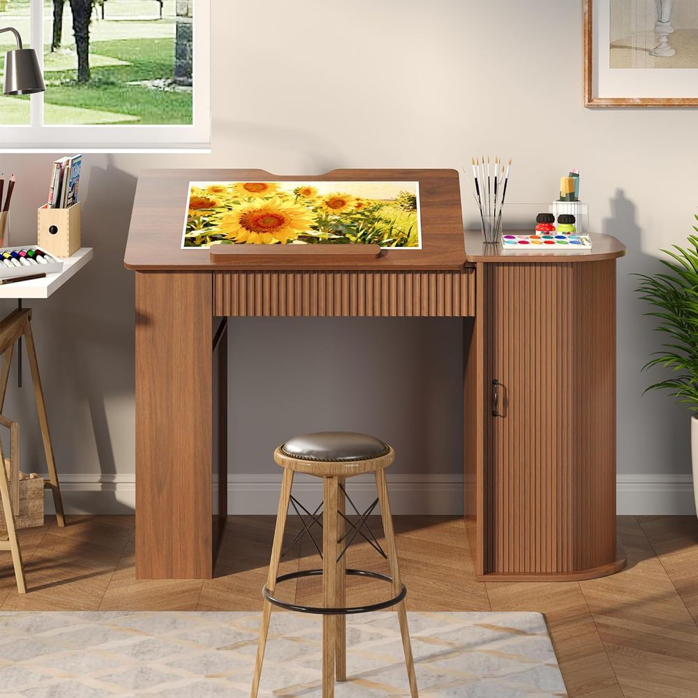 Storage Cabinet Desk with Draw - Art & Craft On Wild Animals For Preschoolers 评论和价格