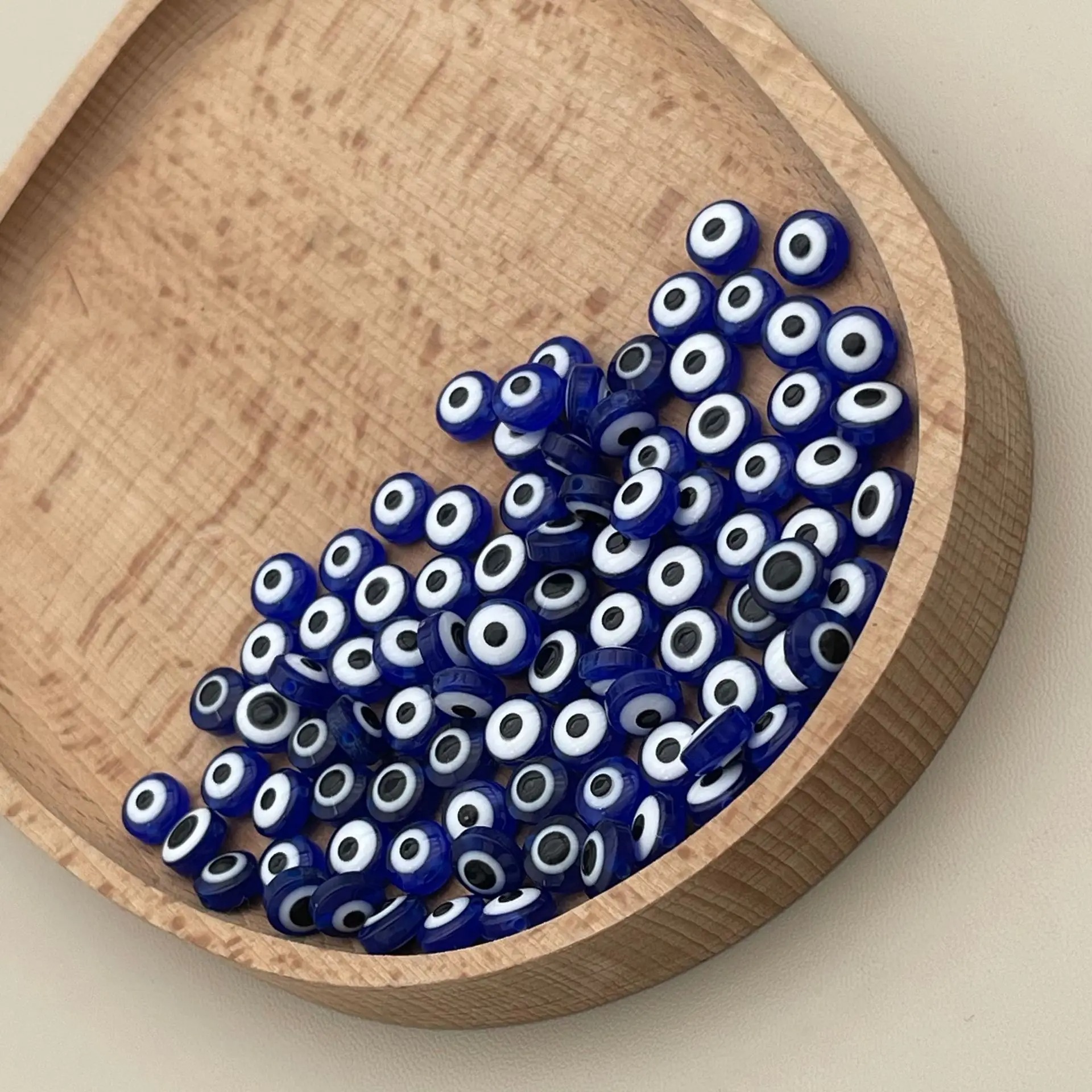 200pcs 8mm Blue Evil Eye Beads - Art Craft Eyes 评论和价格