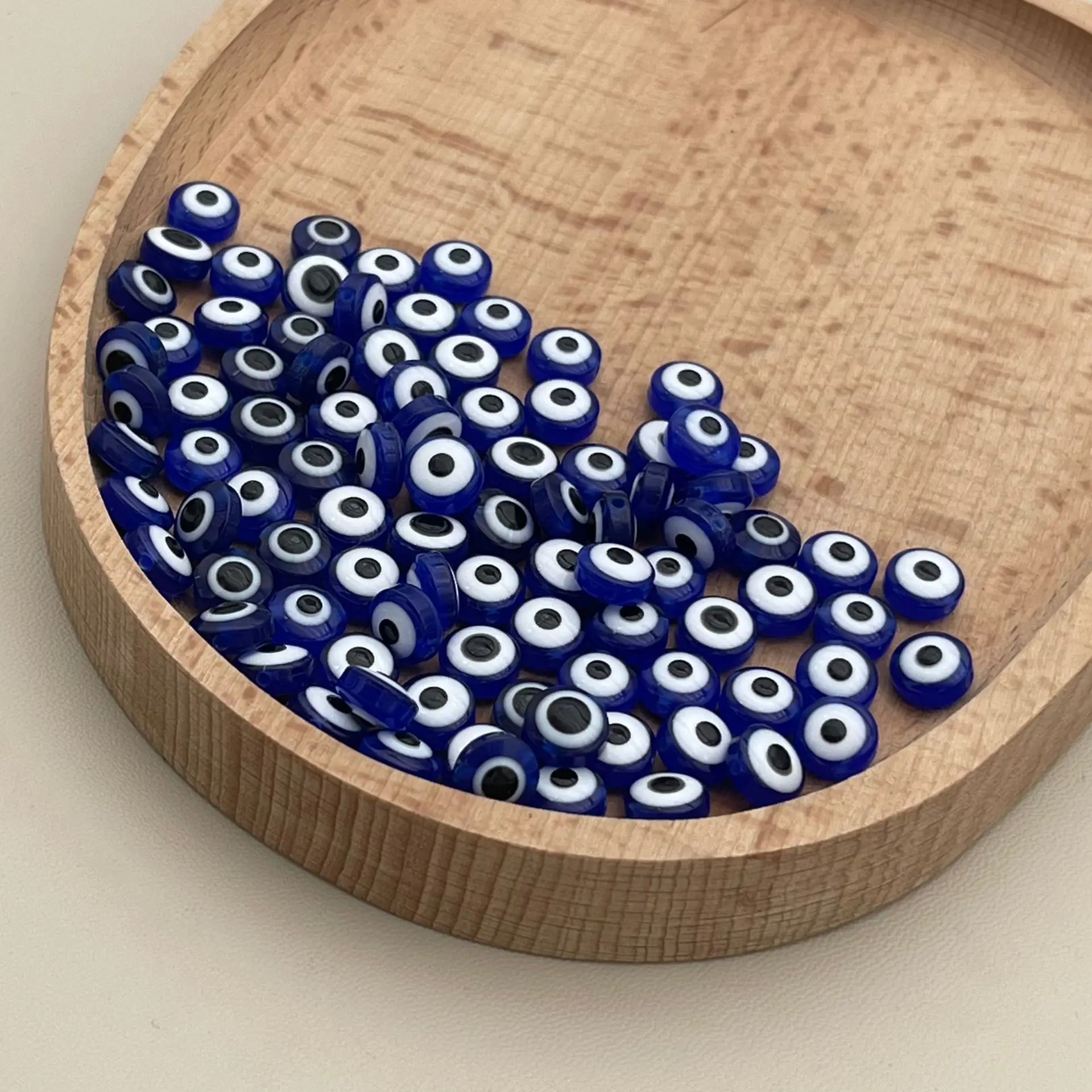 200pcs 8mm Blue Evil Eye Beads - Art Craft Eyes 评论和价格