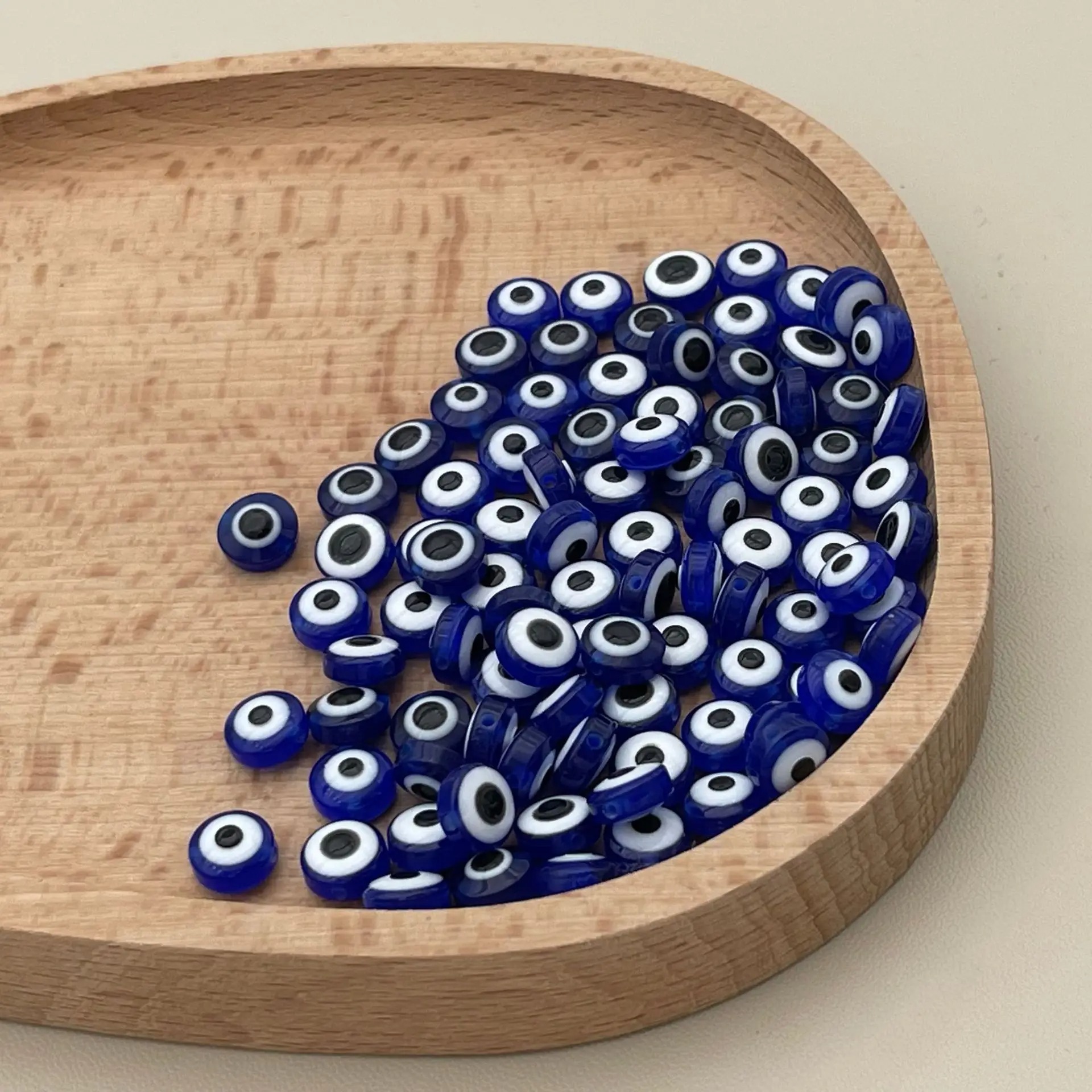 200pcs 8mm Blue Evil Eye Beads - Art Craft Eyes 评论和价格