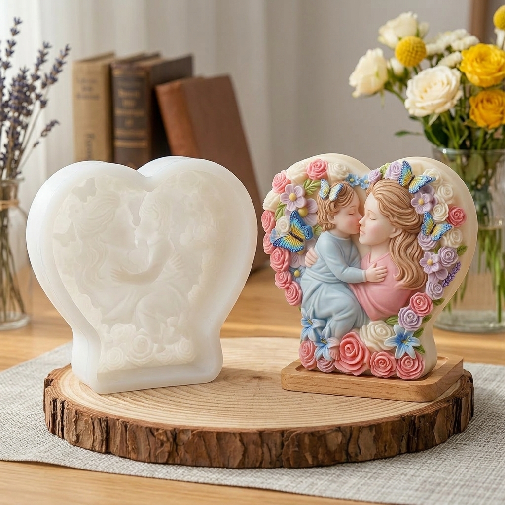 3D Mother Childs Silicone Mold - Art Craft Mother'S Day 评论和价格