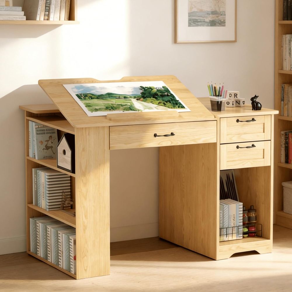 Adjustable Desk with Storage,  - Art & Craft On Wild Animals For Preschoolers 评论和价格