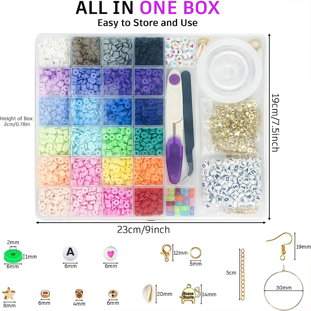 6000 Pcs 24 Colors Flat Round  - Polymer Clay Set 评论和价格