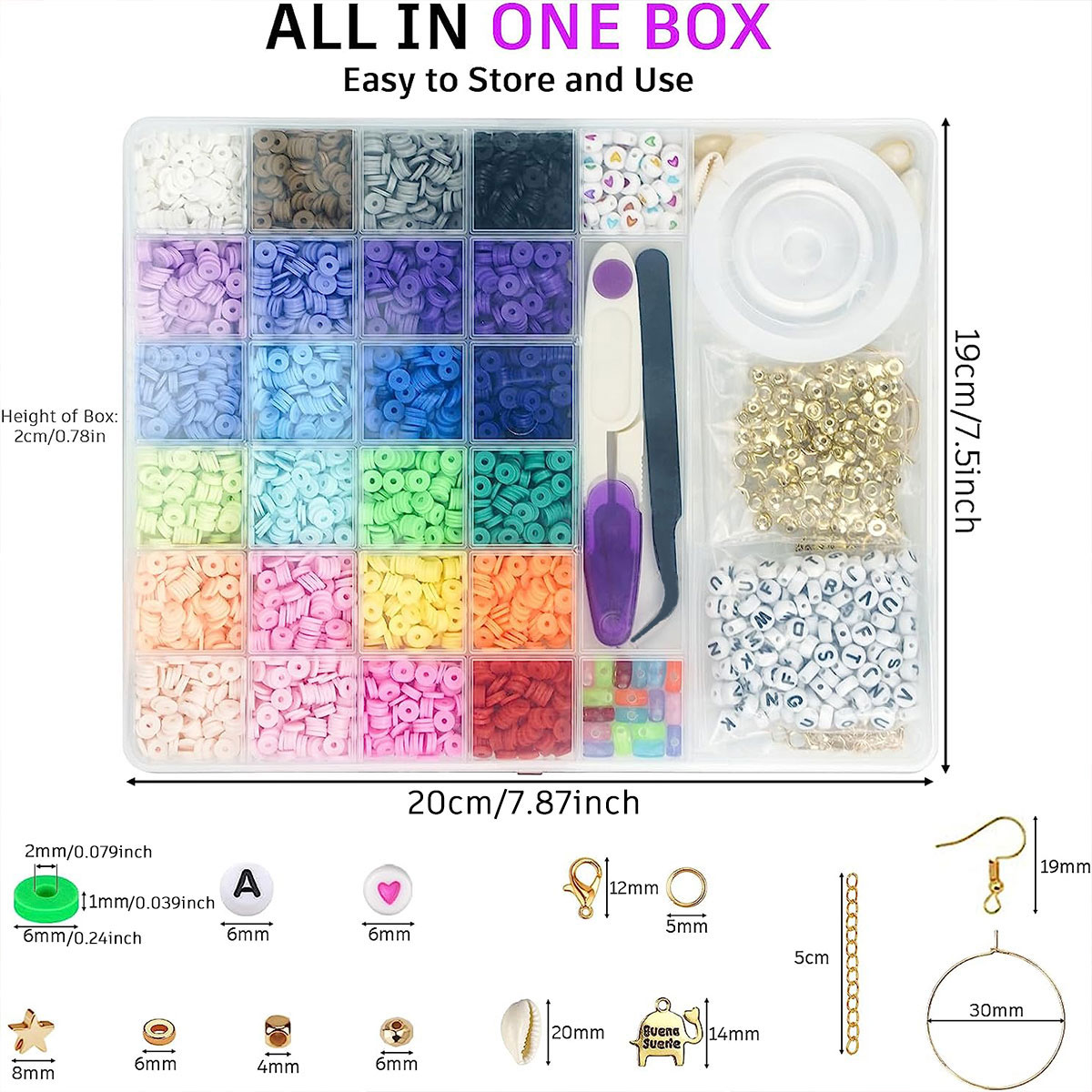 6000 Pcs 24 Colors Flat Round  - Polymer Clay Set 评论和价格