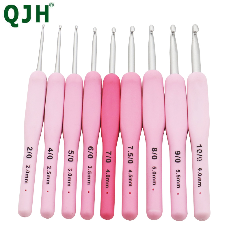 9pcs Silicone Handle Crochet H - Crochet Hook Set 评论和价格