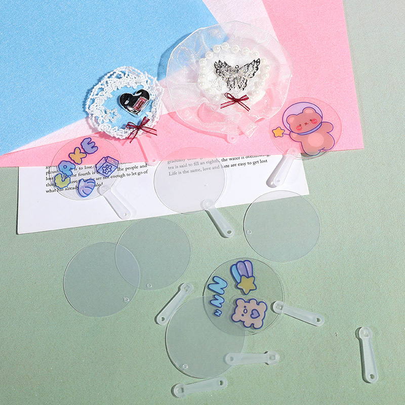 Mini Blank Fans, Transparent D - Art Craft Ideas For Kids 评论和价格