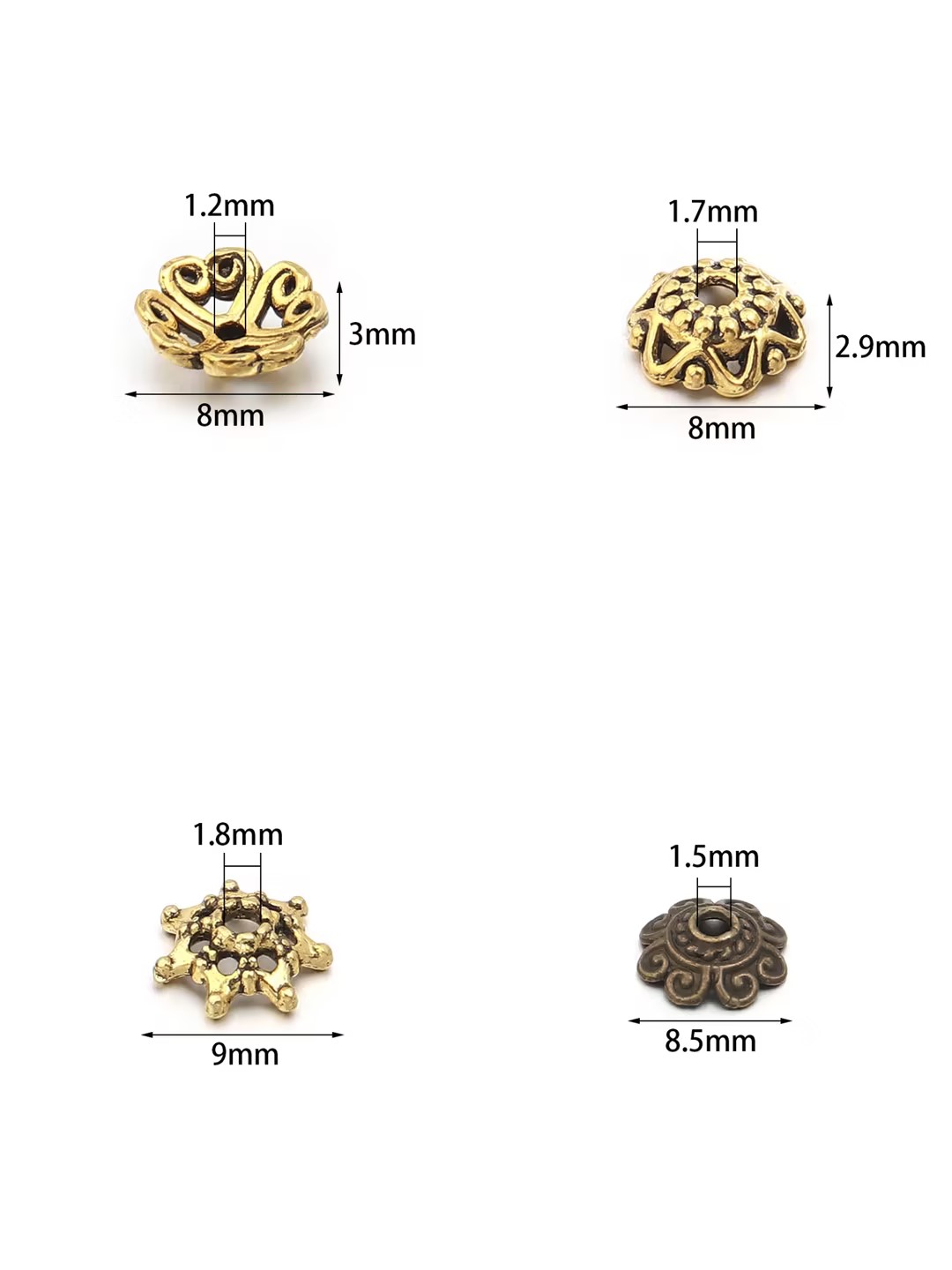 100pcs/lot Antique Silver Colo - Art Craft Activity 评论和价格