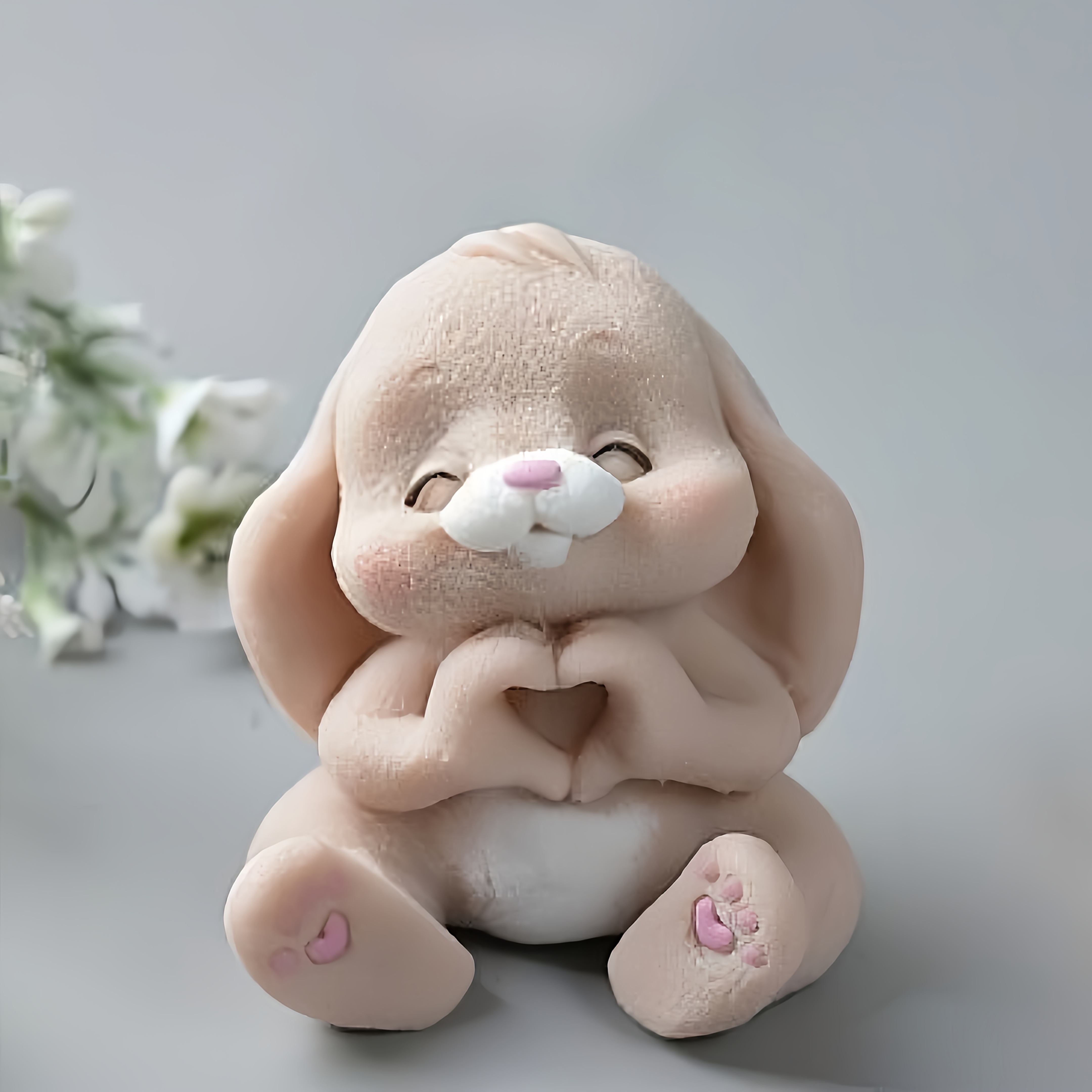 1pc Adorable Rabbit Resin Sili - Art Craft Eyes 评论和价格
