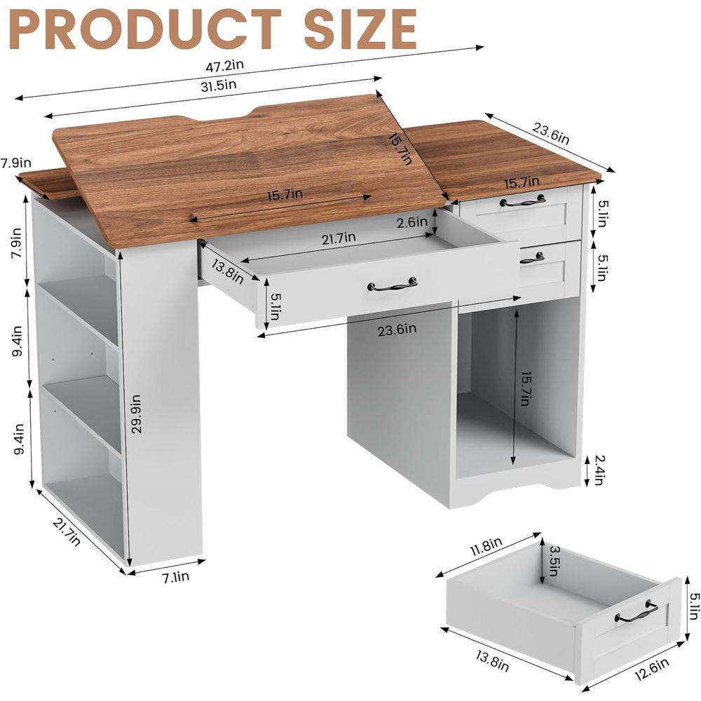 Adjustable Desk with Storage a - Art & Craft On Wild Animals For Preschoolers 评论和价格