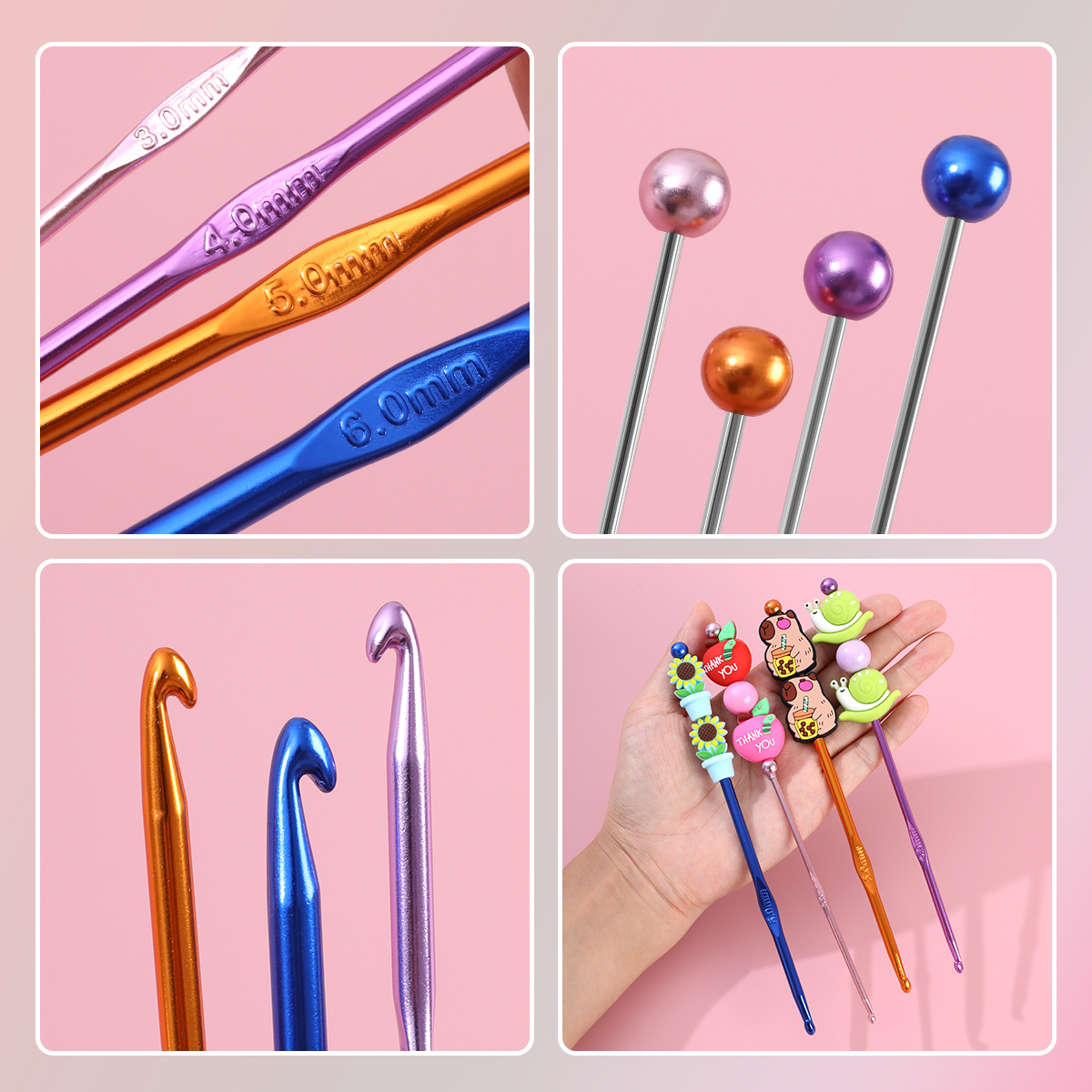 4pcs Crochet Hooks Set Cartoon - Crochet Hook Set 评论和价格