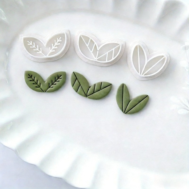 8Pcs Floral Leaf Polymer Clay  - Art Craft Leaves 评论和价格