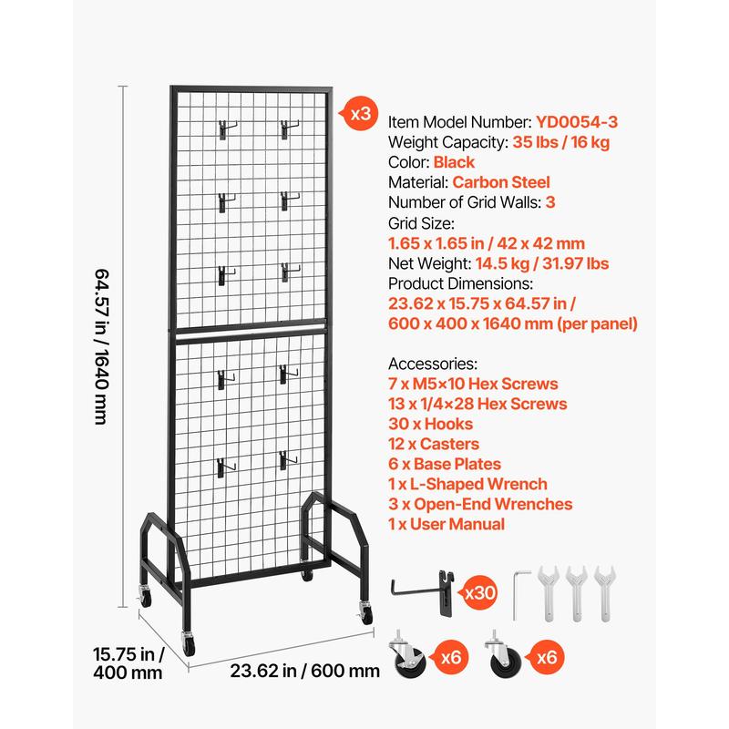 3 Packs Mesh Wall Grids 1.9 x  - Art Craft Display 评论和价格