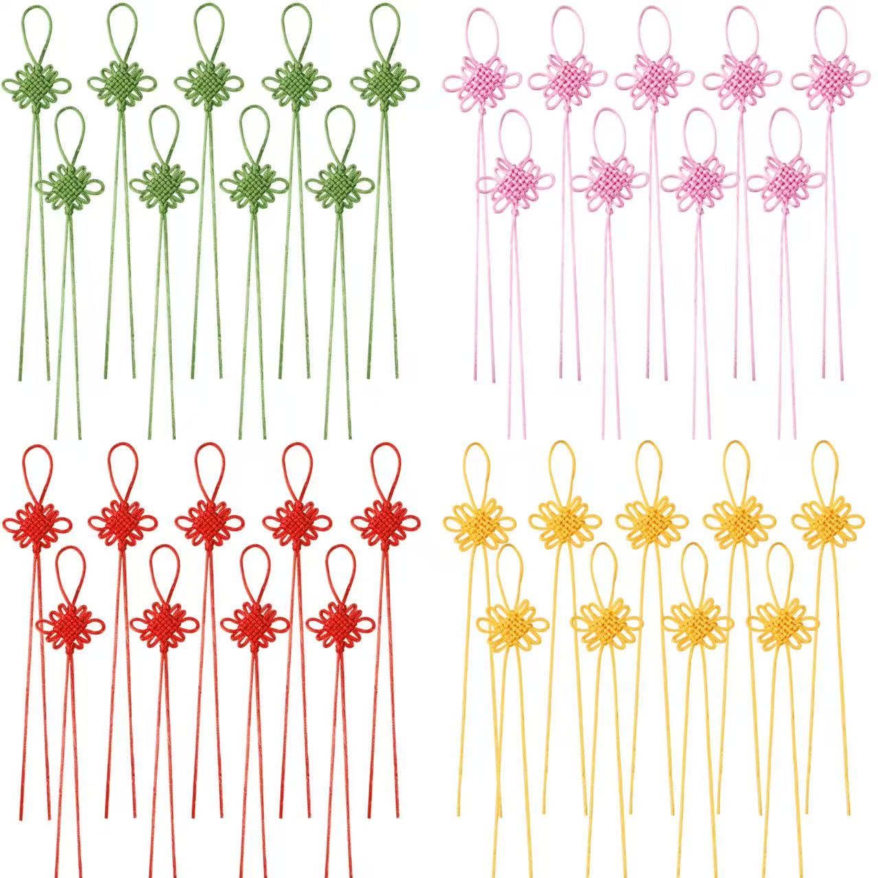 10Pcs Colorful Chinese Knots P - Art Craft Activity 评论和价格