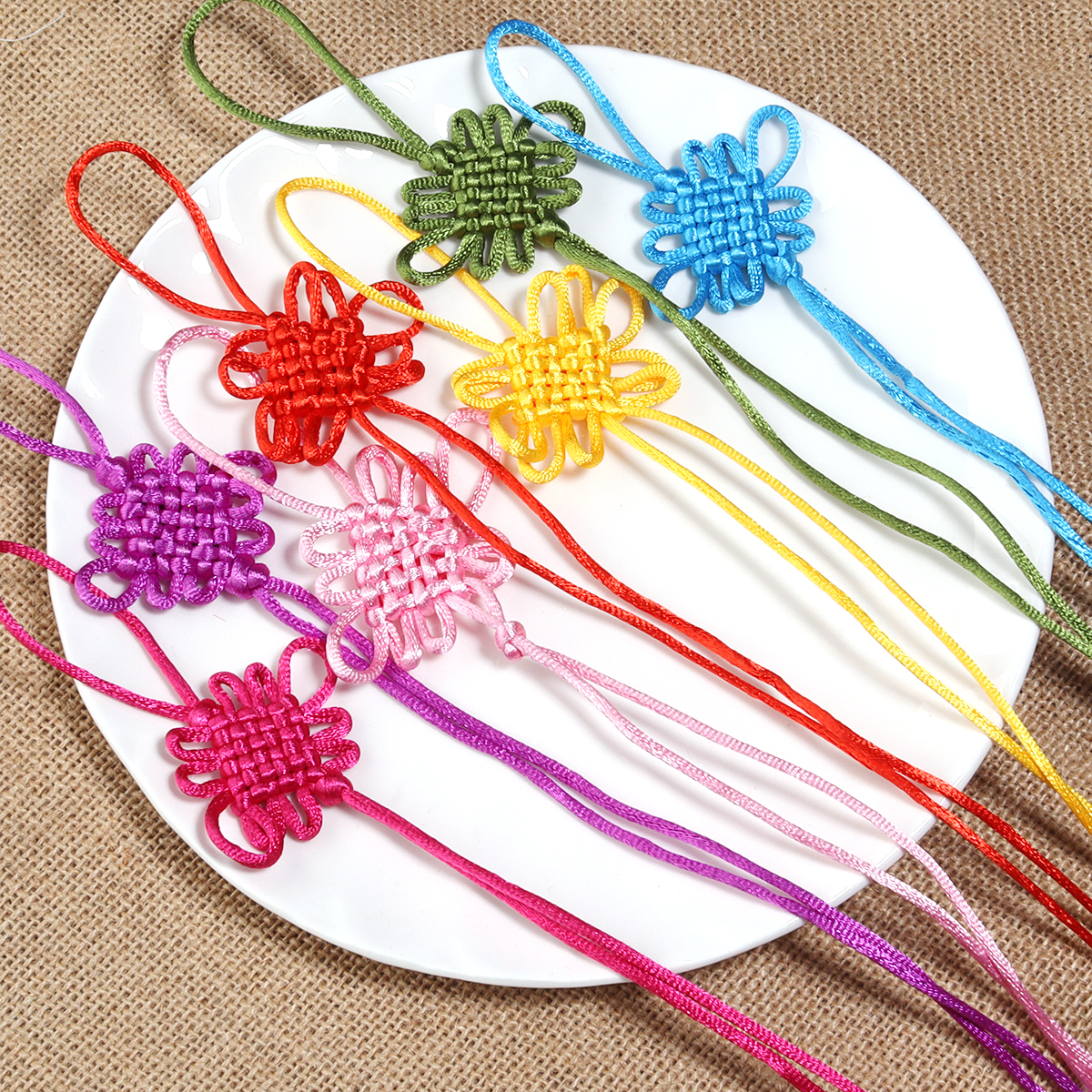 10Pcs Colorful Chinese Knots P - Art Craft Activity 评论和价格