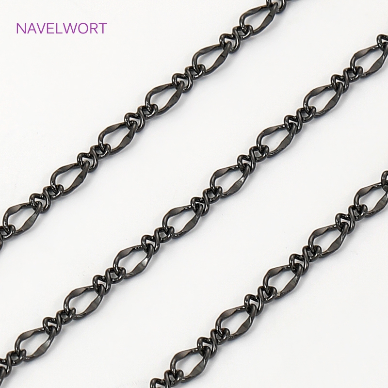 Black Color Oval Thin Chains F - Art Craft Activity 评论和价格