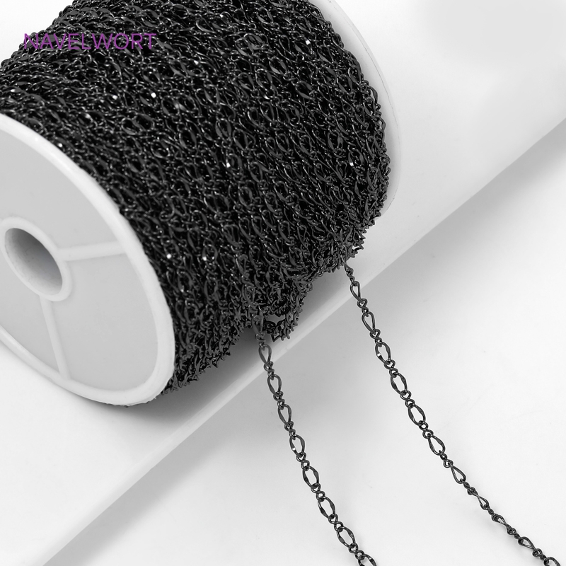 Black Color Oval Thin Chains F - Art Craft Activity 评论和价格