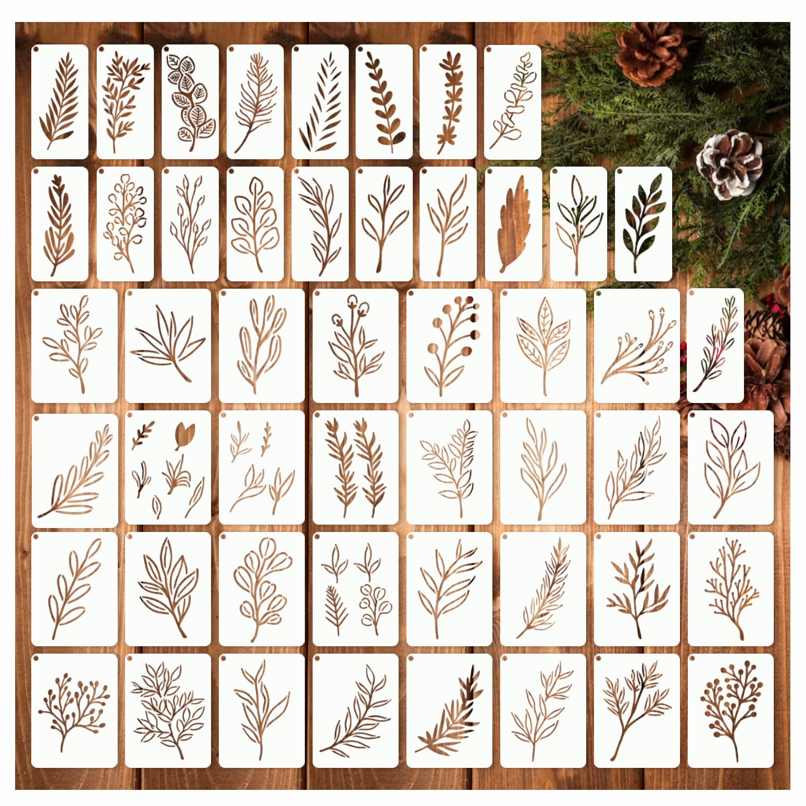 50 Pieces of Craft Templates F - Art Craft Using Leaves 评论和价格