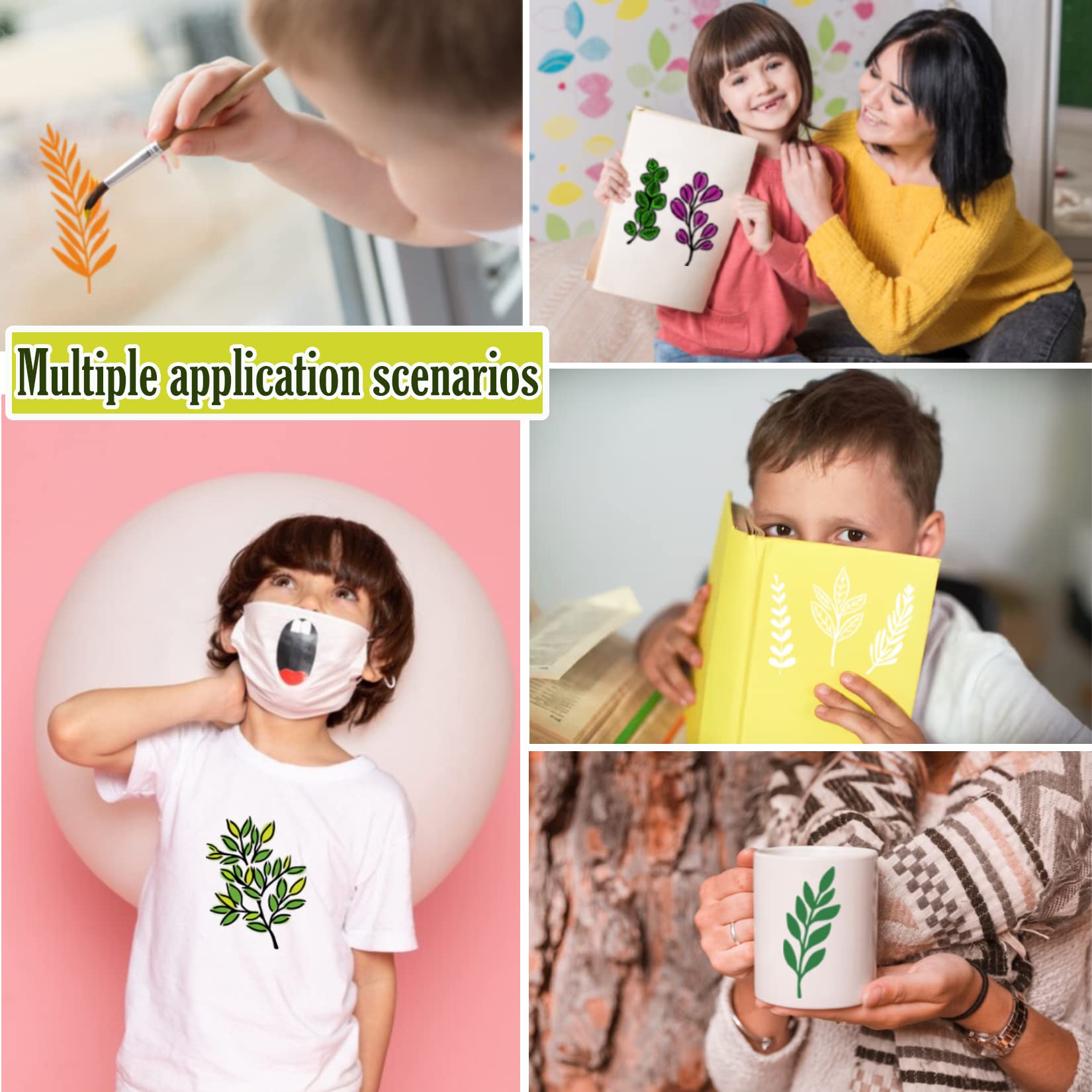 50 Pieces of Craft Templates F - Art Craft Using Leaves 评论和价格