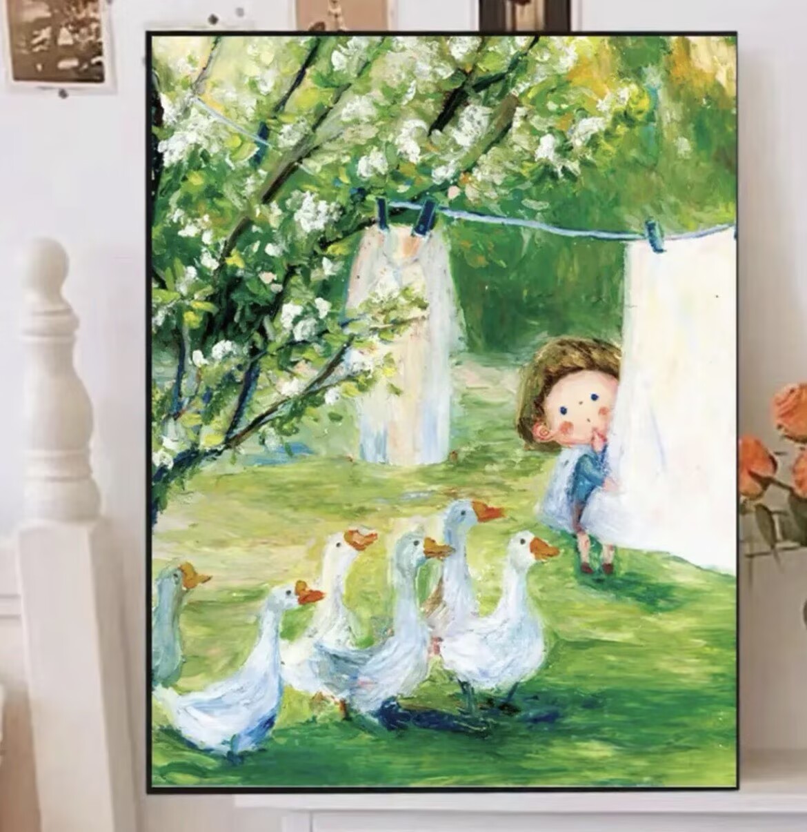 9CT 14ct Childhood Ducks Print - Art Craft Duck 评论和价格